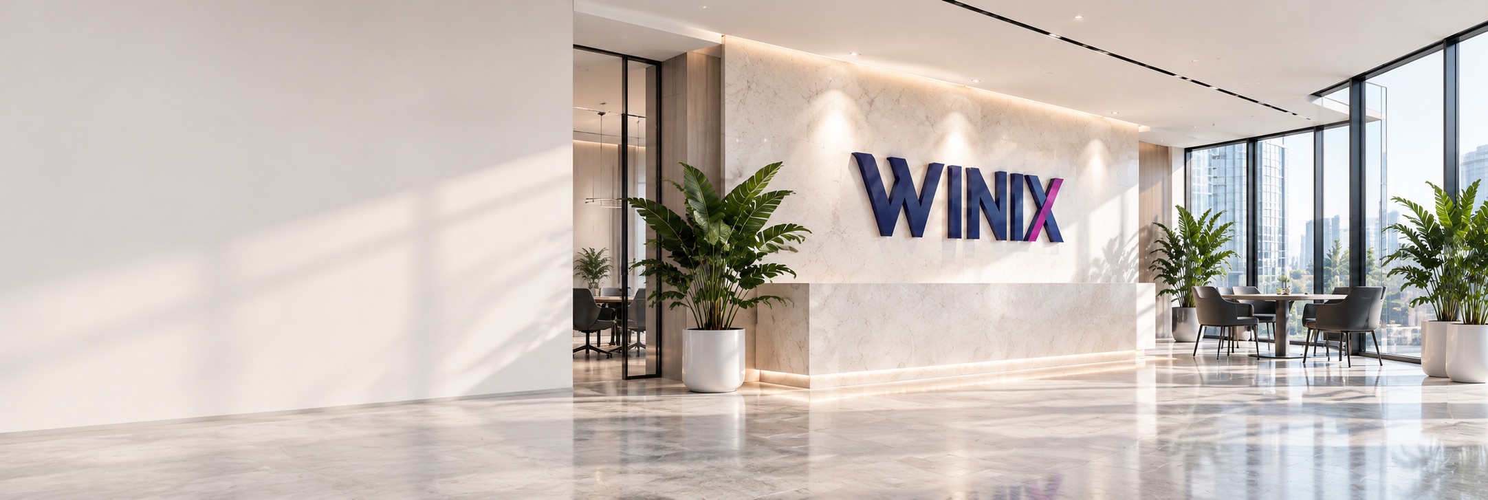 WINIX office reception concept with a bright contemporary interior